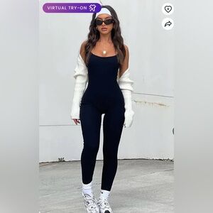 White Fox Boutique Life Is Short Ribbed Jumpsuit